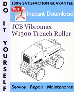 JCB Vibromax W1500 Trench Roller Service Repair Workshop Manual (Starting at S/N JKC4200800)