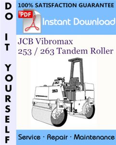 JCB Vibromax 253 / 263 Tandem Roller Service Repair Workshop Manual