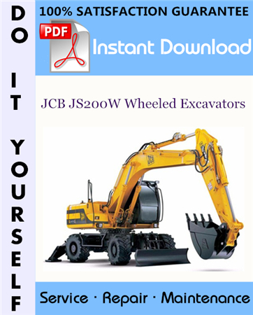 JCB JS200W Wheeled Excavators Service Repair Workshop Manual