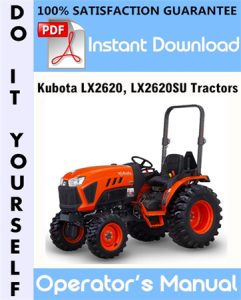 Kubota LX2620, LX2620SU Tractors Operator's Manual